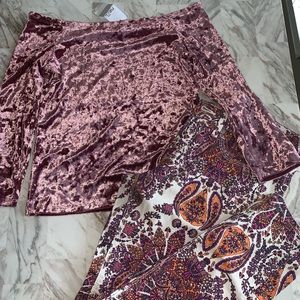 Skinny leg paisley print pants